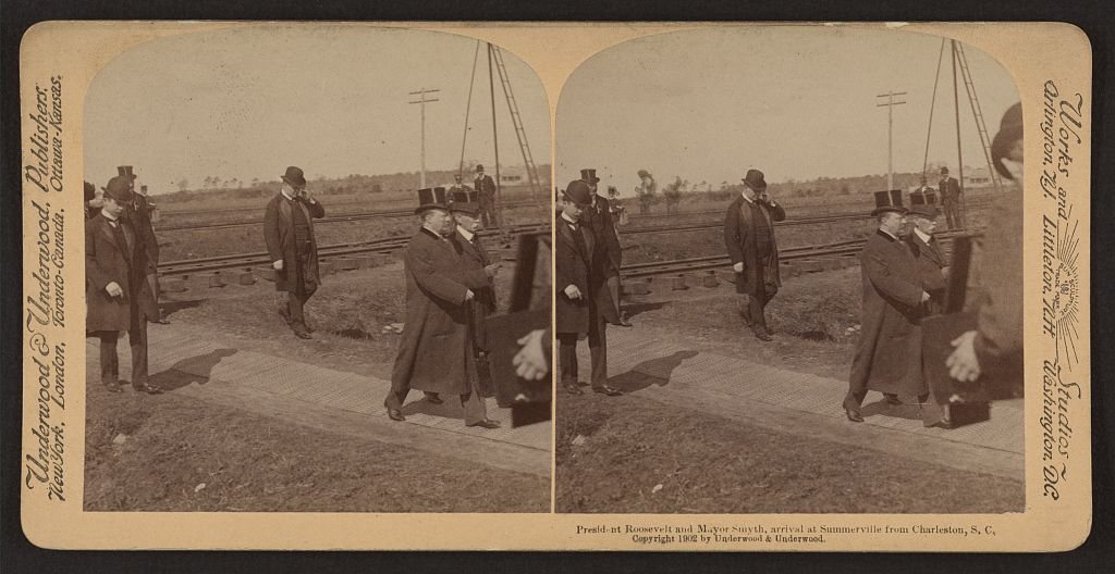 April 1902: President Roosevelt arrives at Summerville