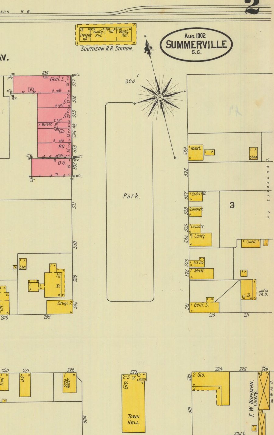 August 1902: Fire-insurance map: the first “Park”