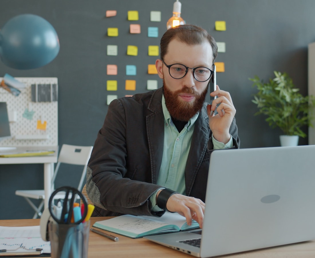 A confident professional applying AI in their business